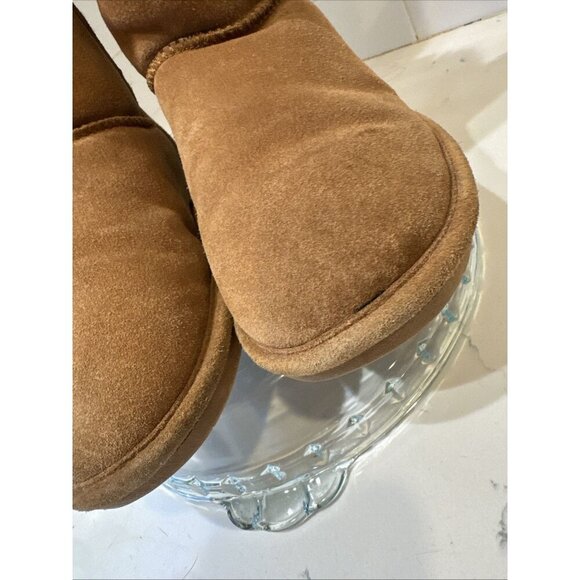 Bearpaw Abigail Womens Sz 8 Brown Suede Sheepskin Wool Lined Winter Calf Boots - Picture 2 of 10